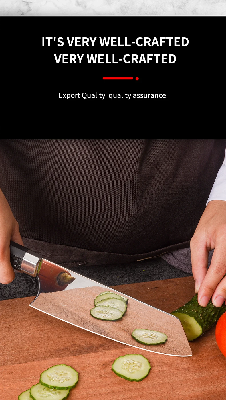 QVZ Chinese Kitchen Knife 4CR14 Stainless Steel Kitchen Knife Sharp Meat Cleaver Cooking Tool Slicing Knife Vegetable Knife QVZ Chinese Kitchen Knife 4CR14 Stainless Steel Kitchen Knife Sharp Meat Cleaver Cooking Tool Slicing Knife Vegetable Knife
