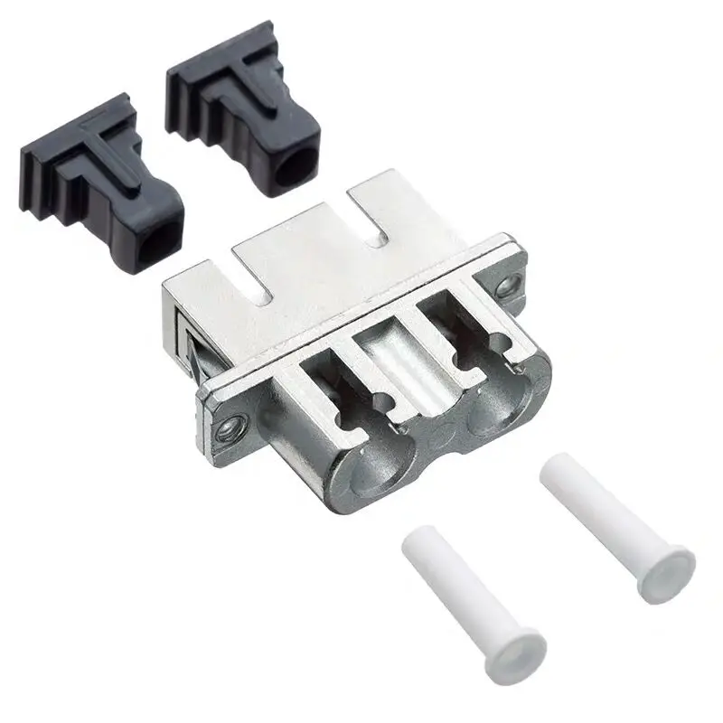

Optic Fiber Adaptor,Metal Housing Duplex SC to LC Fiber Optic Hybrid Adapter,SC-LC Hybrid Fiber Coupler