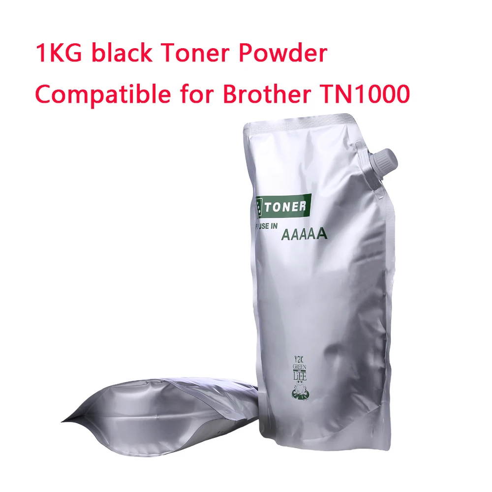 1 кг черный тонер порошок совместимый для Brother TN1000 TN1030 TN1050 TN1060 TN1070 тон HL 1110 1112 1202R