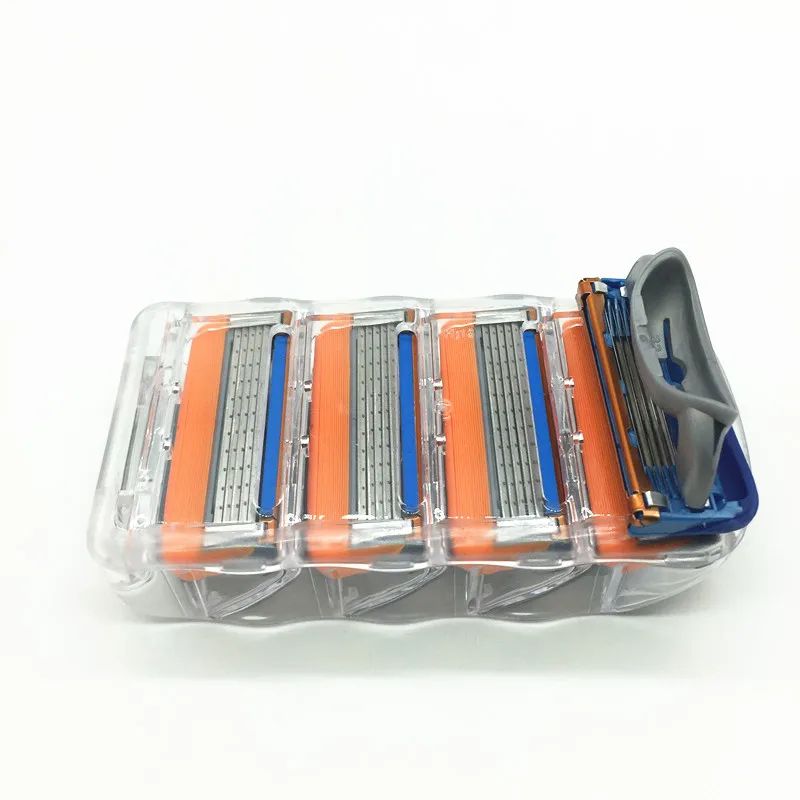 4pcs Pack Razor Blade For Men Shaving Blades Safety Blades Cassette Shaver Suit For Gillettee Fusione 3