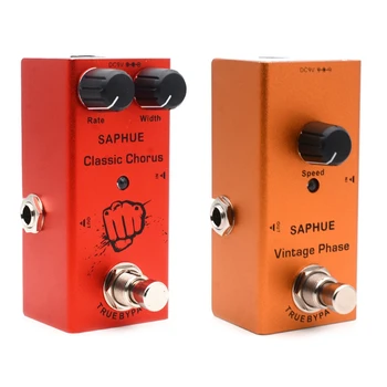 

Electric Guitar Classic Chorus Pedal Rate/Width Knob Effect Pedal Mini Single Type & Vintage Phase Pedal Speed