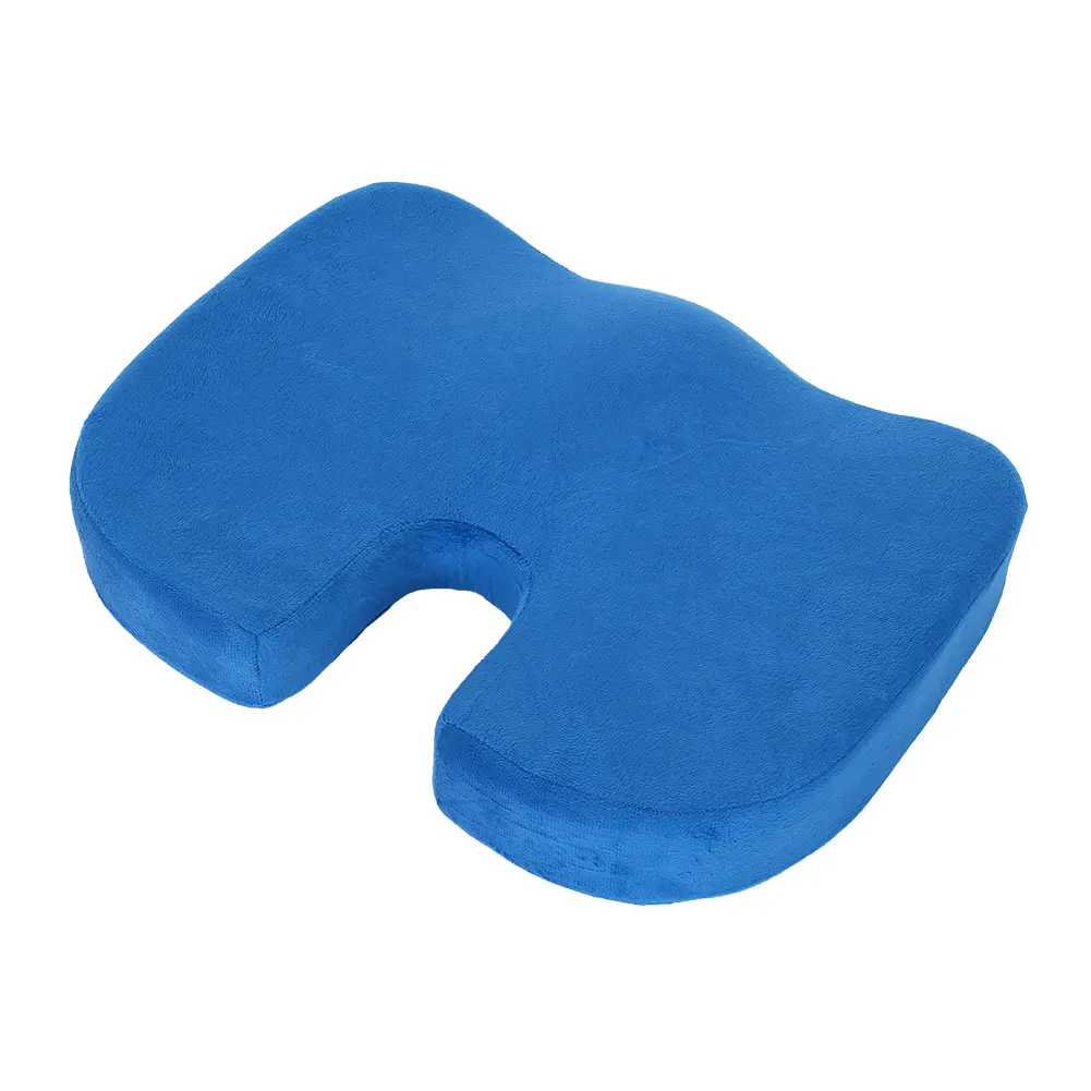Blue Home Chair Memory Foam Orthoped Seat Pad Support Lumbar Cushion Pain Relief - Цвет: Blue