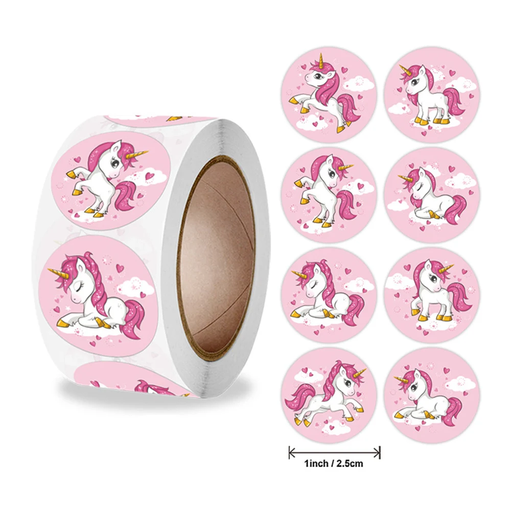 

100-500pcs Animal Unicorn Sticker kids Reward Sticker Gift Decoration Label Teacher Encouragement Student Stationery Stickers
