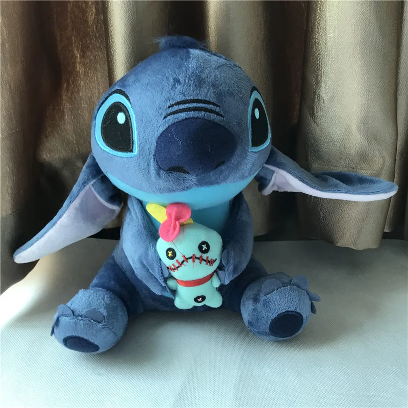 New 25cm Lilo And Stitch Plush Toys Blue Stitch Scrump Stuffed Dolls Game Cartoon Cosplay Doll Kids Birthday Christmas Gift  (25)