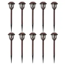 10 шт. светодиодный солнечный свет на открытом воздухе Водонепроницаемый садовый светильник лужайки светильник декоративный светильник штекер светильник Водонепроницаемый светодиодный крошечные светильник ing для сада