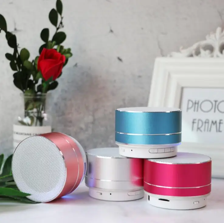 

A10 wireless bluetooth speaker metal mini portable subwoof sound with Mic TF card FM radio AUX MP3 music play loudspeaker