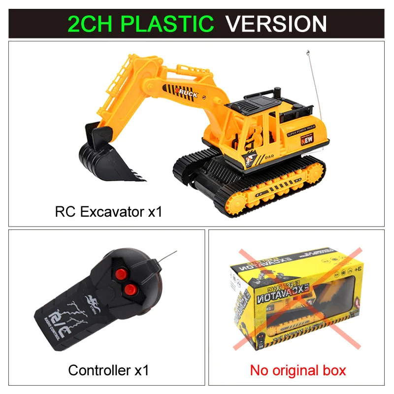 2.4Ghz 1:24 RC Excavator Toy 6 Channel RC Engineering Car Alloy And Plastic Excavator 6CH And 5CH RTR For Kids Christmas Gift 7