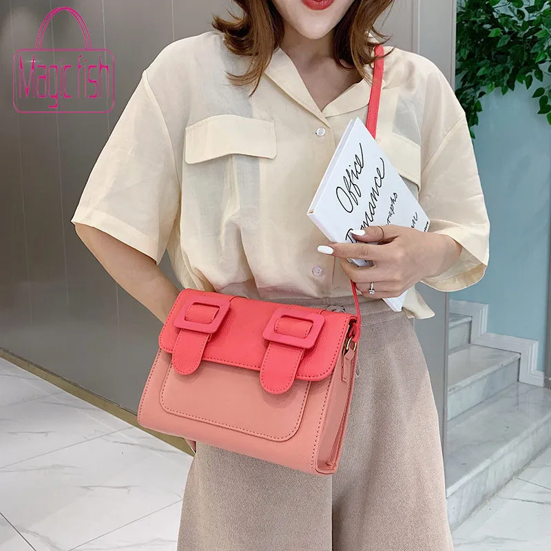 

Magic Fish New Fashion Women Bag Patchwork Candy Colors Bags For Women 2019 Crossbody Bags For Women Trend Wild Shoulder Bag
