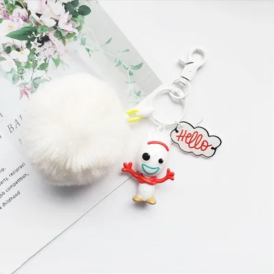 MX119 Аниме История игрушек брелок для женщин сумка Подвеска Forky Woody кролик Ducky фигурка игрушка меховой шар брелок Модель детский подарок - Цвет: MX119
