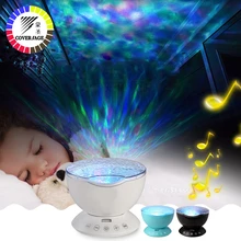 Coversage океан волны проектор ДИСТАНЦИОННОГО Управление TF карты музыкальный плеер Динамик светодиодный ночной Светильник Аврора Мастер проекции дети USB