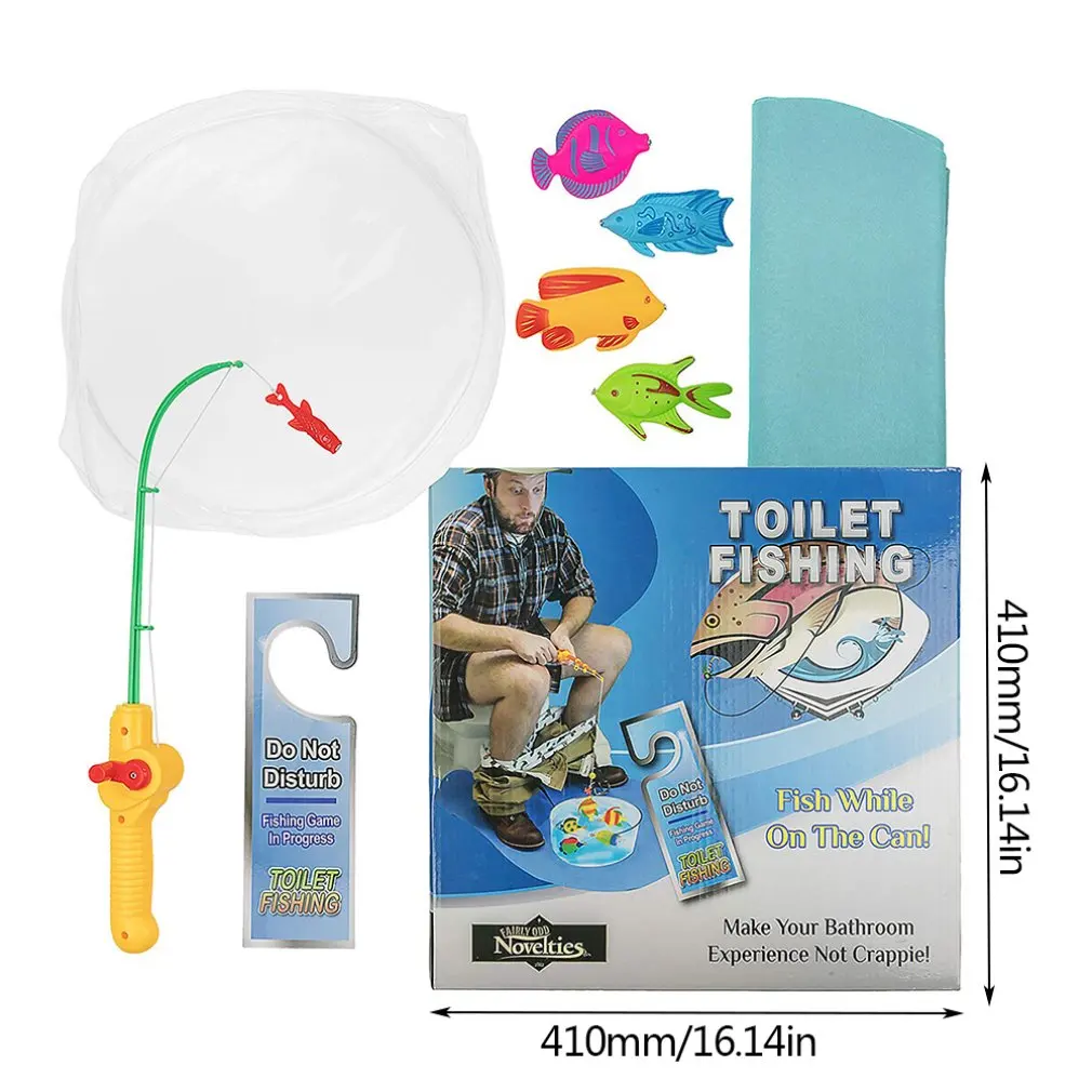 Мини-Туалет пластиковый Игровой Набор для рыбалки Potty Time Fishing Practice Kit новинка подарочные игрушки для детей