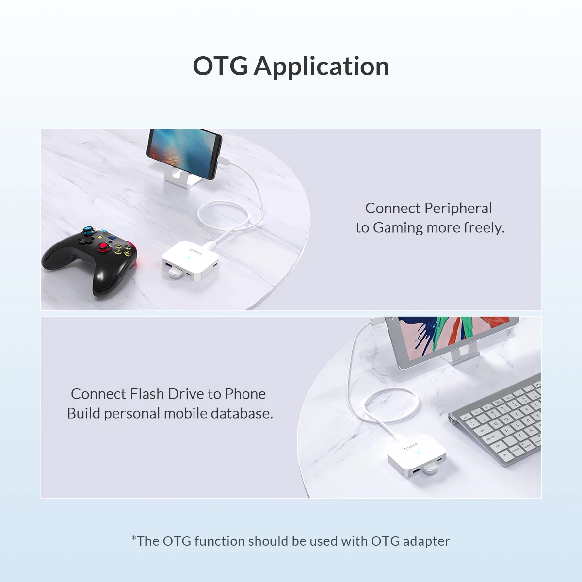 Высокоскоростной usb концентратор ORICO Type C USB3.1 5 Гбит/с разветвитель адаптер OTG для