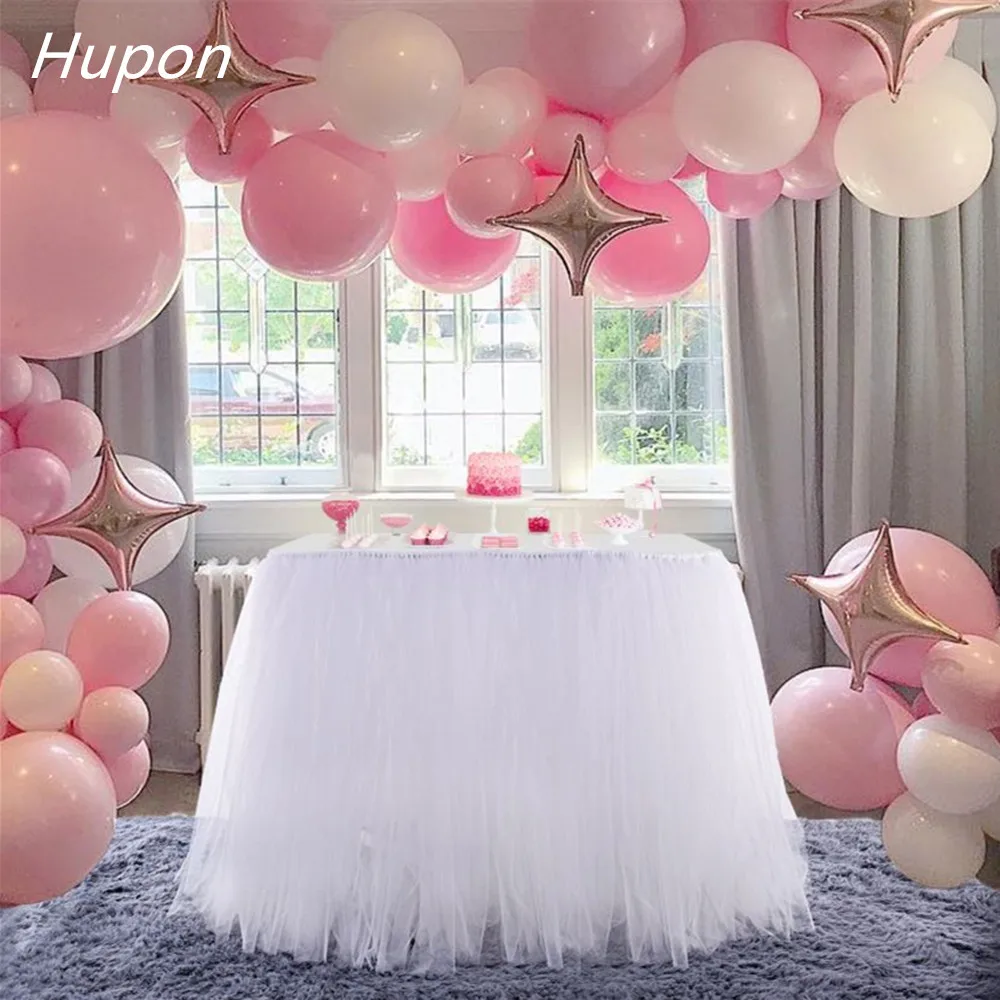 100*80cm Tutu Tulle Table Skirt Roll Tableware Cloth for Wedding Decoration Baby Birthday Party Skirting Home Decor | Дом и сад