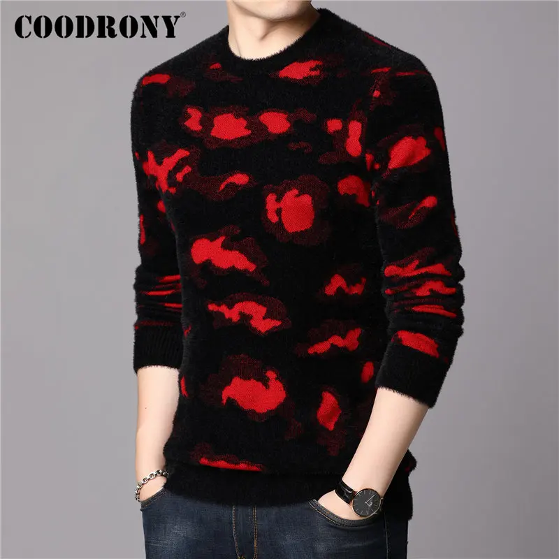 COODRONY Brand Winter Sweater Men Casual O-Neck Pull Homme Thick Warm Cotton Fleece Pullover Men Clothes Jersey Hombre Top 91124