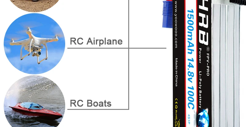 HRB Lipo Battery, AKKU Charged Rechargeble Powerful Li-Polymer FPV C