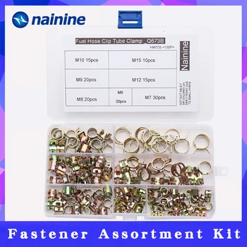 

105Pcs/set 6-15mm Q673B Pipe Tube Clamp Vacuum Spring Fuel Oil Water CPU Hose Clip Metal Fastener Assortment Kit HW105