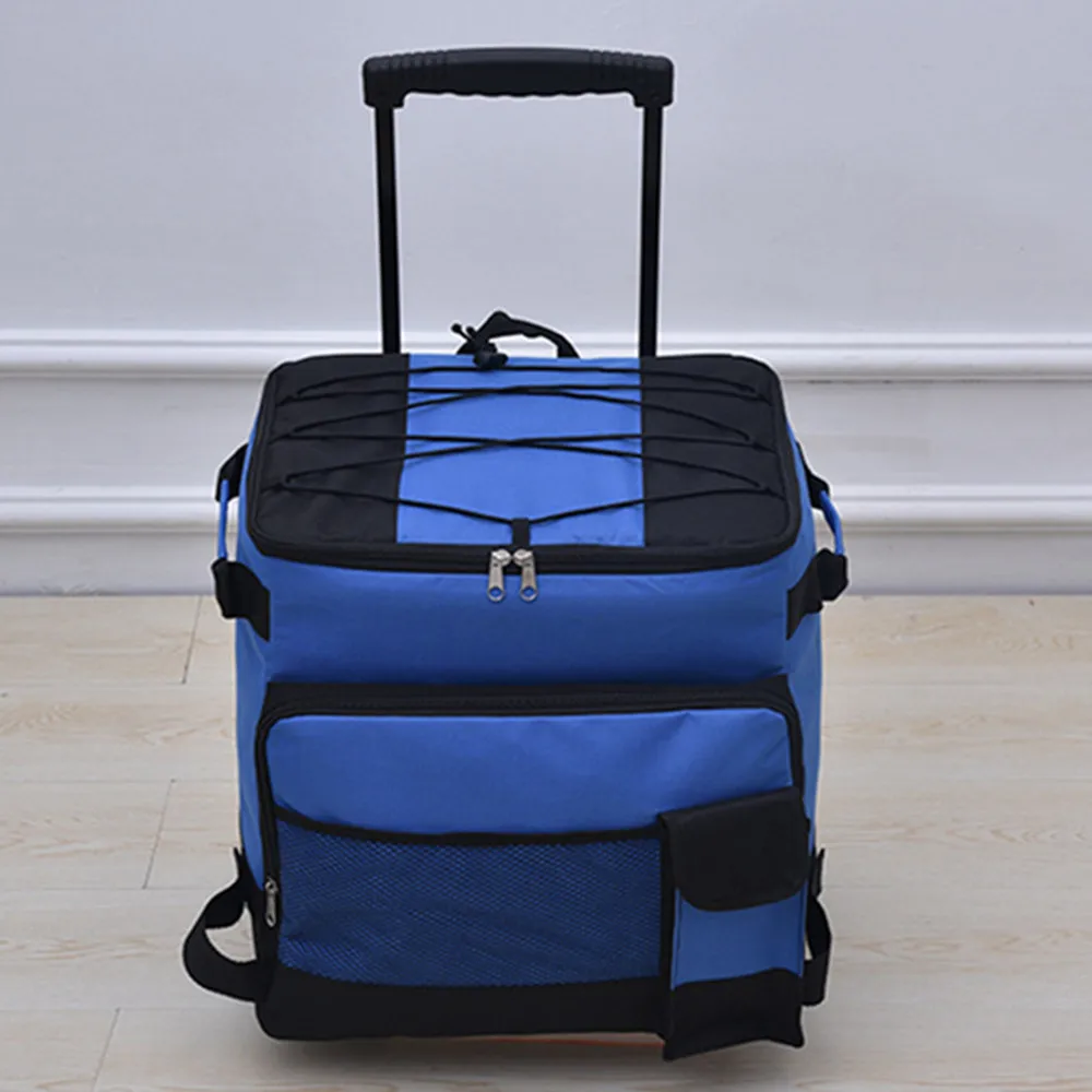 Outdoor Large Capacity Trolley Case Insulation Bag Car Picnic Box Travel Ice Pack Storage