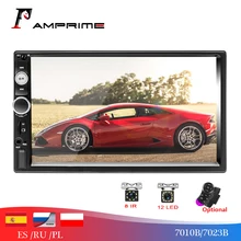 AMPrime 2 din Автомобильный Радио Универсальный " HD сенсорный экран мультимедийный плеер Bluetooth Автомобильный Auioradio MP5 автомобильный аудио с обратной камерой