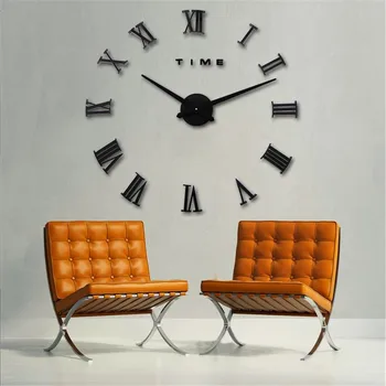 

New wall clock watch clocks reloj de pared home decoration 3d acrylic special diy sticker Living Room Needle