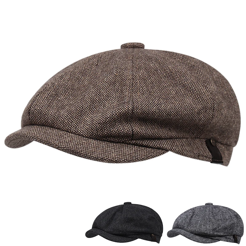 New arrival summer linen newsboy hat 