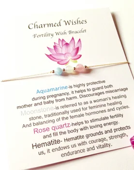 

Fertility bracelet Gemstone healing bracelet Pregnancy Dainty bracelet
