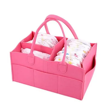 

Baby Diaper Bag Portable Organizer Holder Bag for Nappy Changing Table and Car, Nursery Essentials Toy Mum Nursing Baby Tote Bag