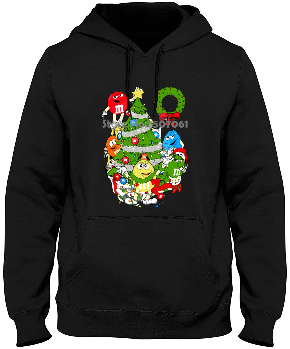 

M&m's Men's L Decorating The Christmas Tree Black S Sleeve Holiday Men New High Quality Hoodies & Sweatshirts