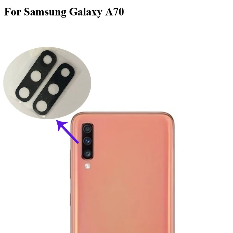 2 шт. для samsung Galaxy A70 A7050 A705F Замена задней камеры объектив стеклянный A 70 телефон