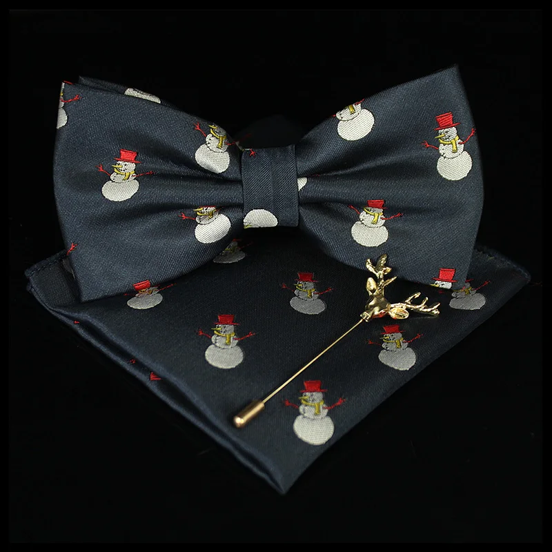 KAMBERFT дизайн Рождественский подарок Шелковый жаккардовый тканый мужской классический галстук-бабочка для мужчин карманные Квадратные наборы - Цвет: Y10