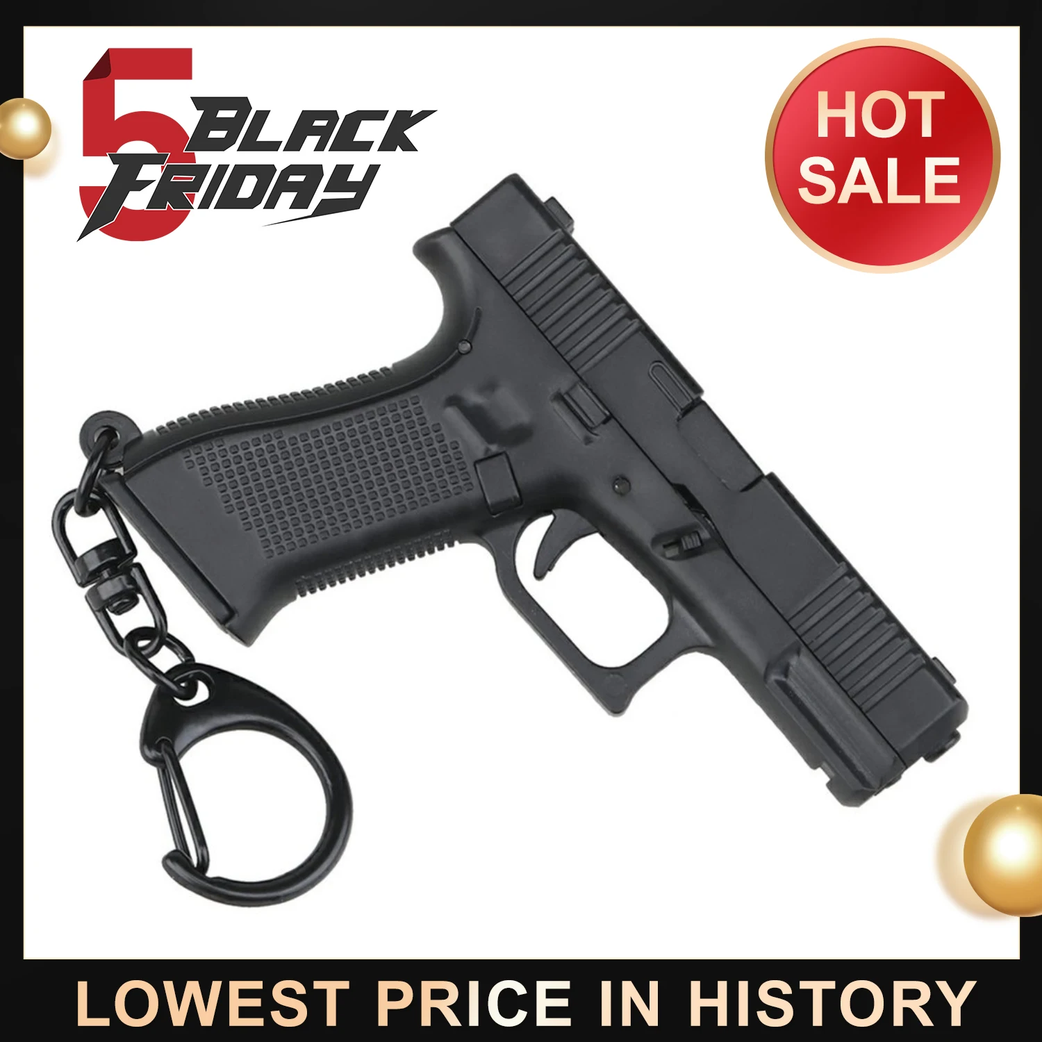 Tactical Pistol Shape Keychain Mini Portable Decoration Detachable G45 1911 M92 Gun Weapon Keyring Key Chain Trend Gift | Спорт и