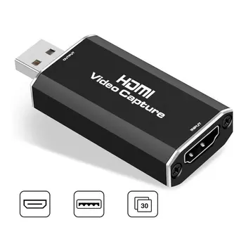 

Mini Video Capture Card USB 2.0 HDMI Video Grabber Record Box fr PS4 Game DVD Camcorder HD Camera Recording Live Streaming