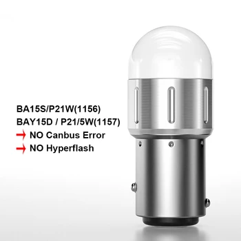 

2X Orange/Amber BA15S P21W 1156 Car Tail LED Turn Signal Lights Bulbs For Skoda Octavia A5 A7 2 Fabia Yeti BMW E60 F30 X5 E53