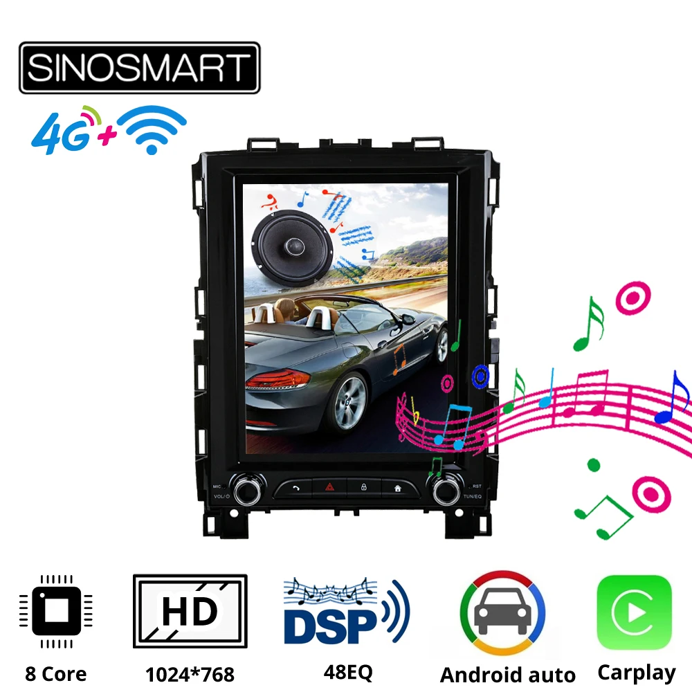 Sinosmart HD экран Tesla стиль автомобильный Gps навигатор плеер для Renault Megane 4 радио Samsung