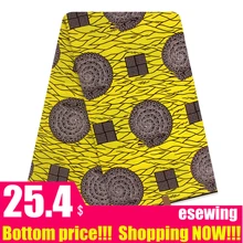 Настоящий гарантированный настоящий голландский воск высокого качества, ткань с принтом, 6 ярдов, африканская ткань для шитья, 120410