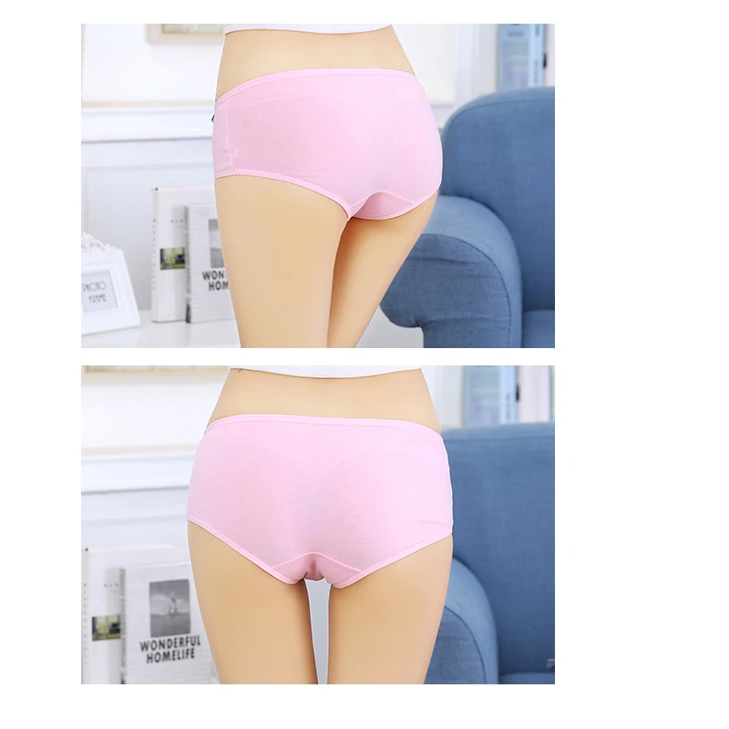 7 Pcs Plus Size Panties Girl Briefs Shorts Intimates Sexy Lingeries Calcinha Cotton Underpants Solid Panty Cueca Underwear Women