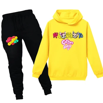 

Spring Baby Boys Letter Hooded Sweatshirt Hoodies + Trousers Casual Kids Girls Sets Sportswear Children 2Pcs Clothing Suits