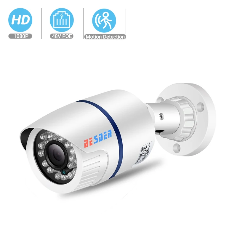 Besder Full HD 1080P IP камера DC12V/POE48V опционально ONVIF P2P детектор движения RTSP оповещение по электронной почте камеры видеонаблюдения XMEye