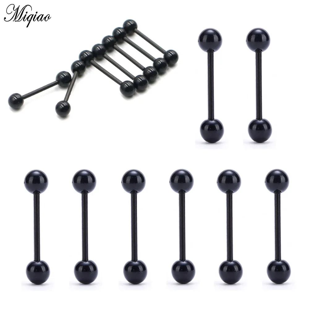 

Miqiao 10pcs European and American Alternative Body Piercing Jewelry Acrylic Soft Rod Tongue Nails Hot Sale