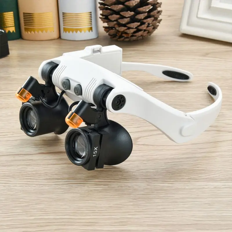 Double a lumière LED Loupe lentille Loupe horloger
