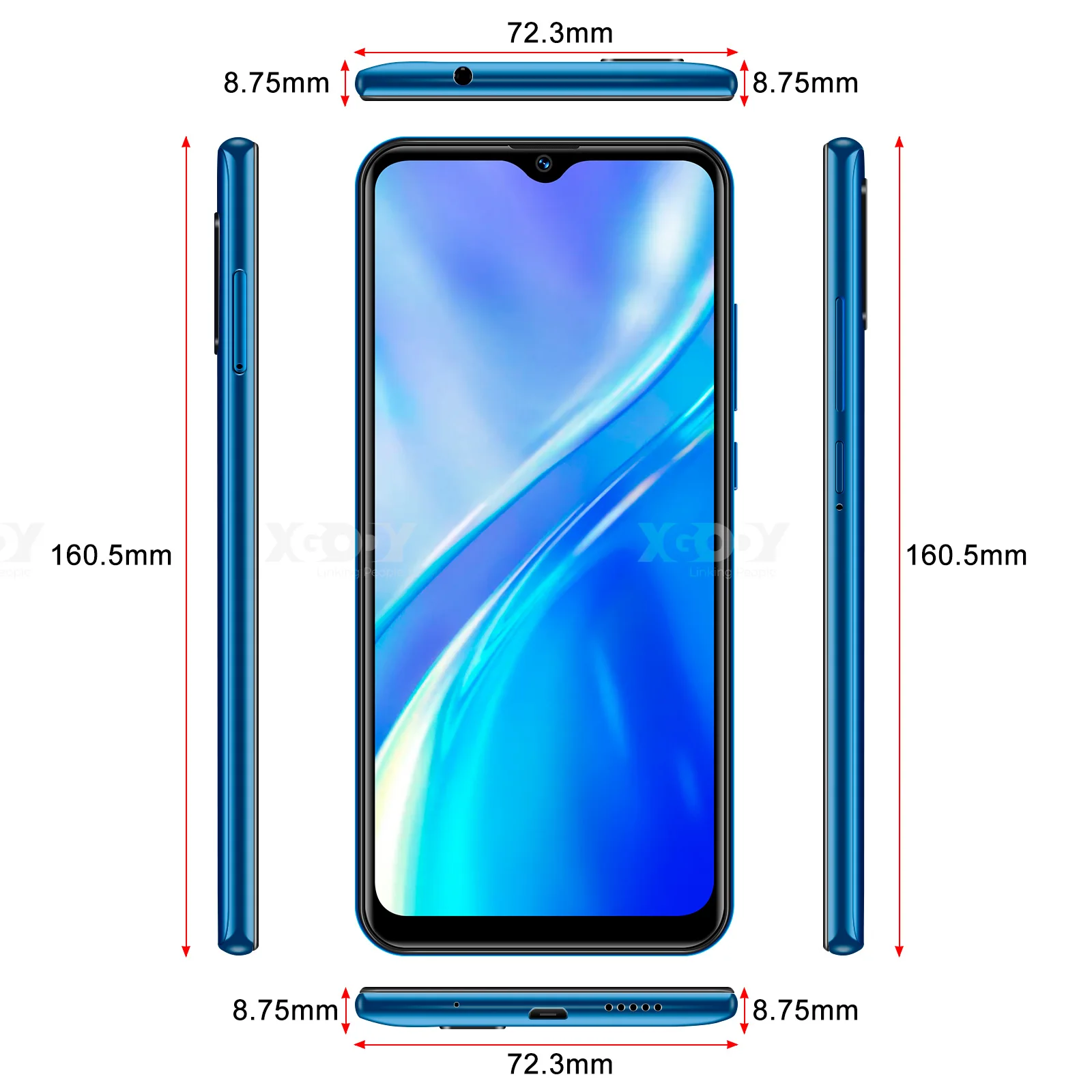 XGODY S20 + 6 53 &quot4G смартфон на Android 9 0 двойная sim карта 2 Гб 16 MTK6737 четырехъядерный