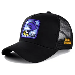 Unisex High-Quality Anime Cartoon Patch Baseball Cap - 54cm-58cm (RUNNER Black)
