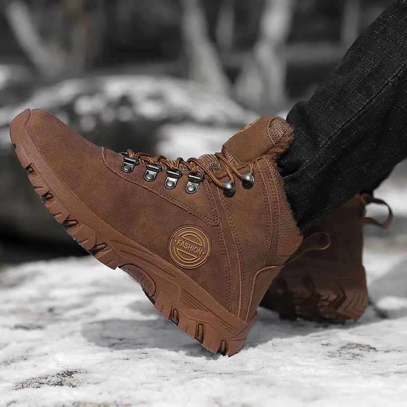 Men Hiking Shoes Professional Waterproof Hiking Boots Tactical Boots Outdoor Mountain Climbing Sports Sneakers Boots for Hunting