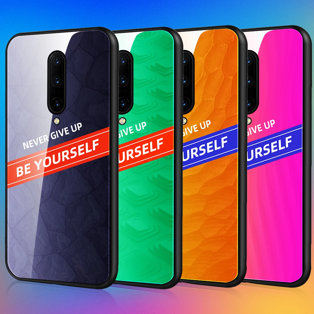25 шт модный крутой градиентный стеклянный чехол для телефона для Oneplus 7 Pro/1+ 7 Pro TPU+ стеклянный жесткий чехол-накладка