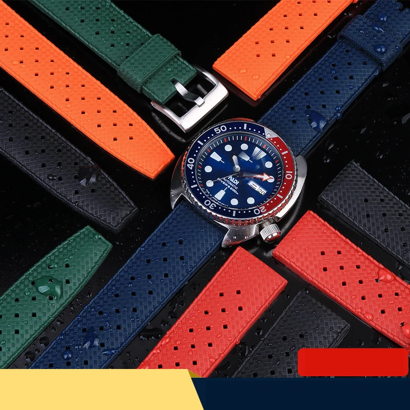 Nuovo Cinturino In Gomma Tropicale Per Cinturino Oris Seiko Citizen 18Mm 20Mm 22Mm Cinturino In Silicone Tropic Smart Watch Strap