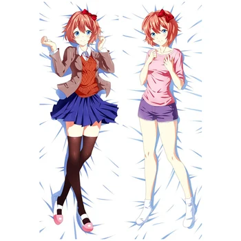 

Anime Doki Doki Literature Club Monika Natsuki Sayori Yuri pillow cover Sexy Girl 3D Two-Side Bed hugging Body Dakimakura case