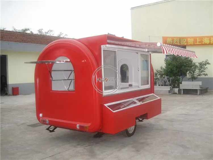 Прицеп для еды, мобильный грузовик для еды, прицеп-караван для фаст-фуда, тележка для мороженого с навесом для хот-догов