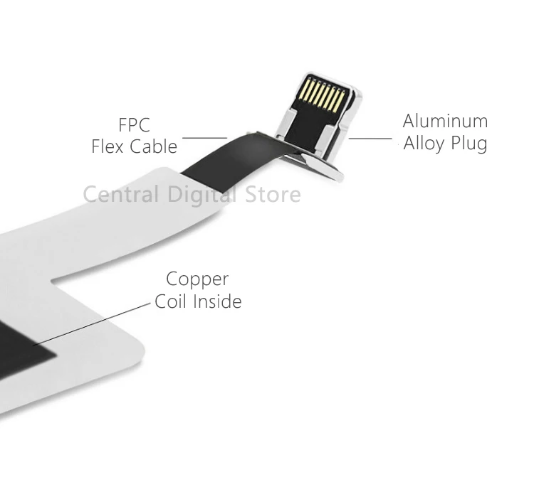 5 Вт Универсальный Qi беспроводной зарядный приемник адаптер модуль для iPhone 7 6 6S Plus 5 5S SE для samsung Xiaomi Micro usb type C