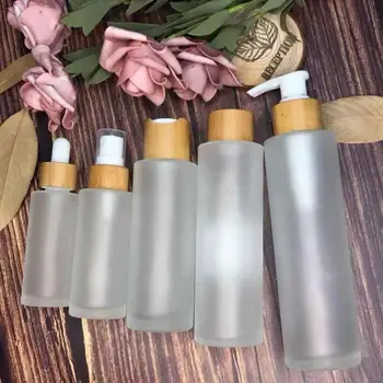 

Spray perfume Bottles 150ml 120ml 100ml Biodegradable Wooden Hemp CBD oil Cream Bottles Natural Luxury Bamboo Cosmetic Packaging