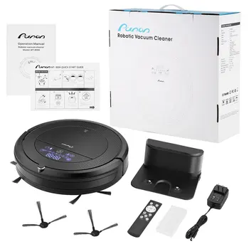 

Robot Vacuum Cleaner with 1300PA Strong Suction and Remote Control Super Quiet Design Ultra-slim Body Touch Switch