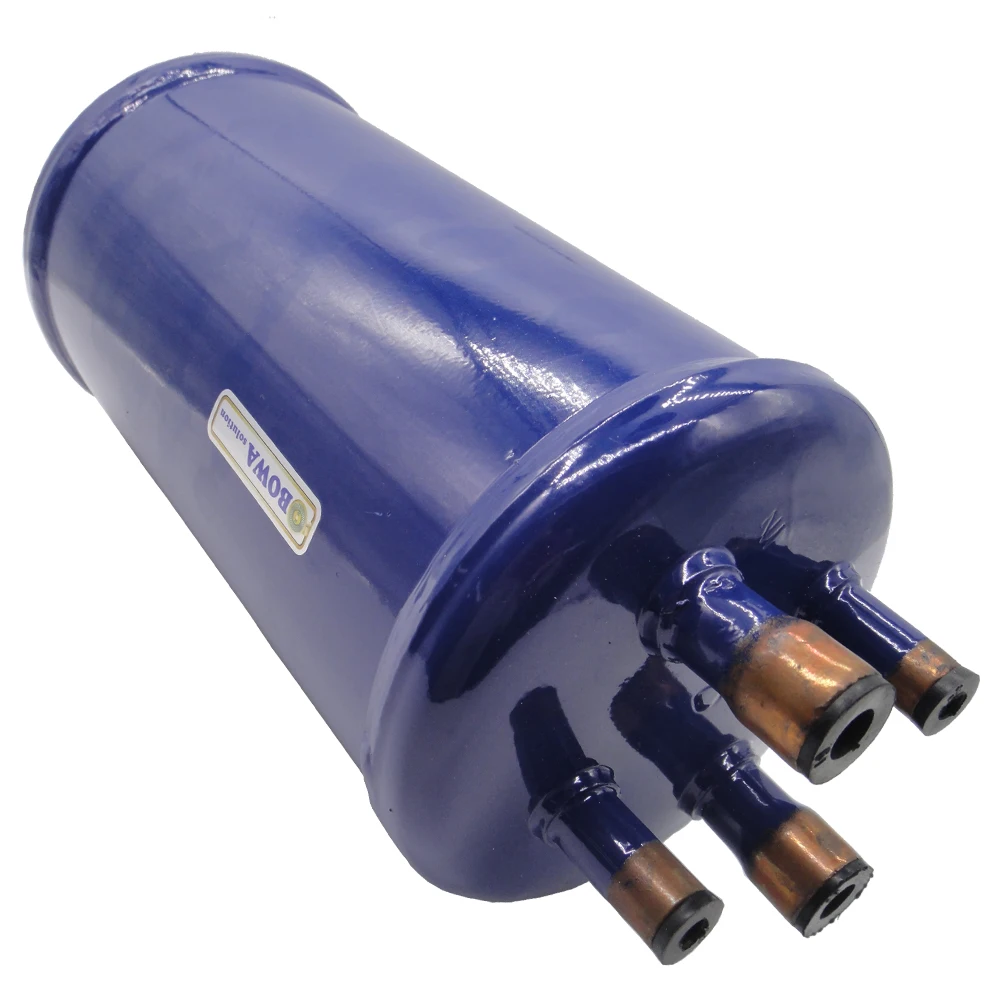 

BSAR2407 heat exchanger accumulator compatible with HFCs, HCFCs, CFCs , aswellas with their associated oils and addititives